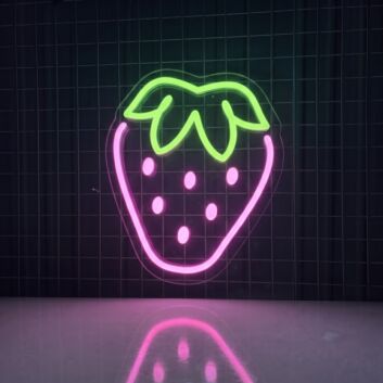 Strawberry Neon Sign Perfect for adding a sweet touch to kitchens and cafes