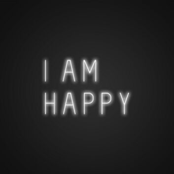 I Am Happy Neon Sign Spread happiness with this cheerful sign