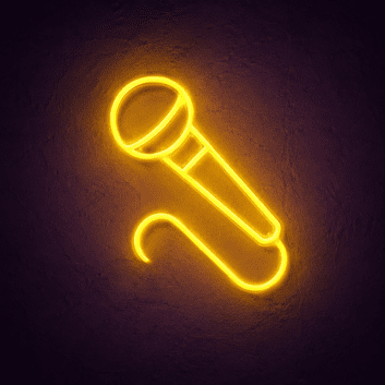 Microphone Outline LED Neon Sign