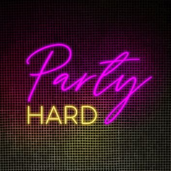 Party Hard Neon Sign Bring energy to any party or event