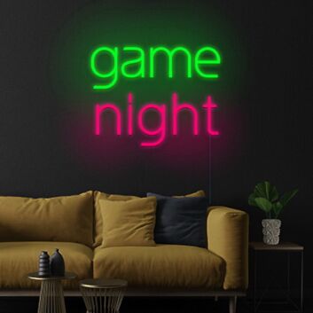 Game Night Neon Sign Perfect for game rooms and family fun nights