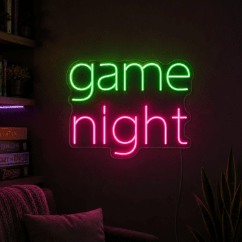 Game Night Neon Sign Perfect for game rooms and family fun nights