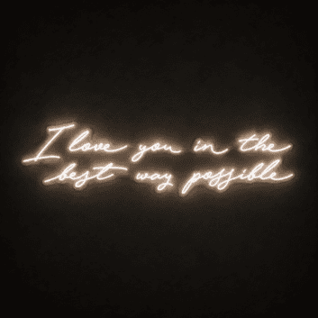 I Love You Neon Sign Express your love with this charming sign