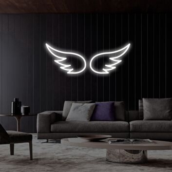 Angel Wings Outline LED Neon Sign