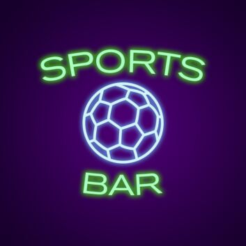 Sports Bar with Soccer Ball LED Neon Sign