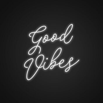 Good Vibes Neon Sign Create a positive atmosphere with good vibes