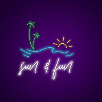 Sun & Fun Tropical Scene LED Neon Sign
