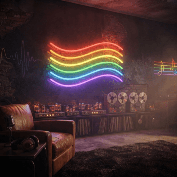 Rainbow Flag Neon Sign Celebrate diversity and pride
