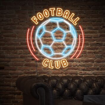 Football Club with Soccer Ball LED Neon Sign