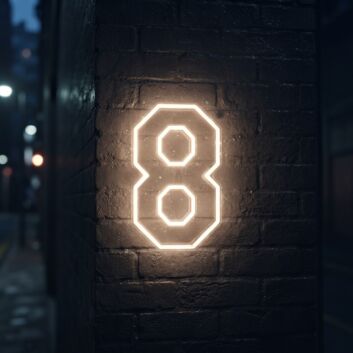 Number 8 LED Neon Sign