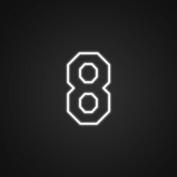 Number 8 LED Neon Sign