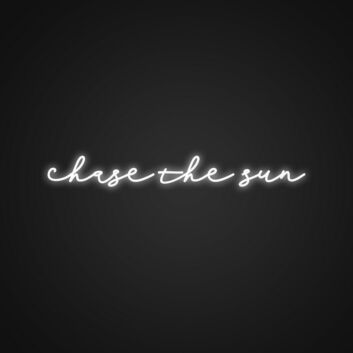 Chase The Sun Neon Sign Perfect for creating a sunny atmosphere