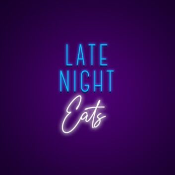 Late Night Eats Mixed Letter LED Neon Sign