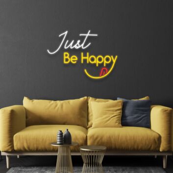 Just Be Happy Neon Sign Spread positivity with this cheerful sign
