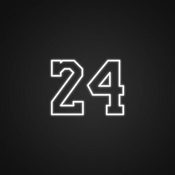 24 Neon Sign Ideal for sports-themed rooms