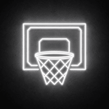Basketball Net Neon Sign Perfect for sports bars and game rooms