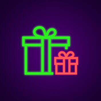 Christmas Gift Neon Sign Perfect for holiday decorations