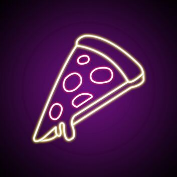 Pepperoni Pizza Slice LED Neon Sign