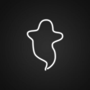 Faceless Ghost Outline LED Neon Sign