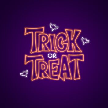 Trick Or Treat Neon Sign Perfect for Halloween festivities