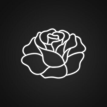 Blooming Rose Head LED Neon Sign