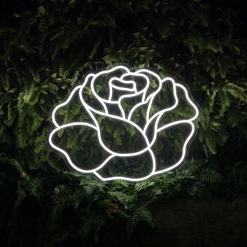 Blooming Rose Head LED Neon Sign