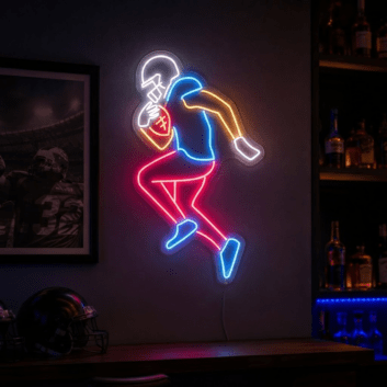 Football Player Neon Sign Great for sports fans