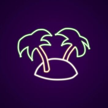 Tropical Island Neon Sign Bring a tropical vibe to your decor