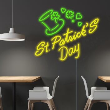 St Patricks Day Neon Sign Celebrate St. Patrick&#039;s Day