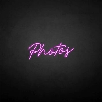 &#39;Photos&#39; neon sign