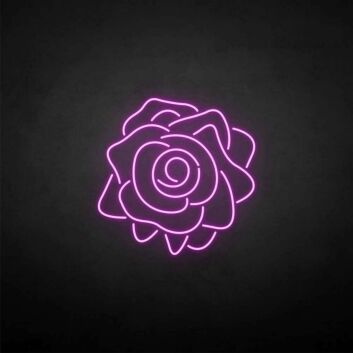 Spiral Rose Bloom LED Neon Sign