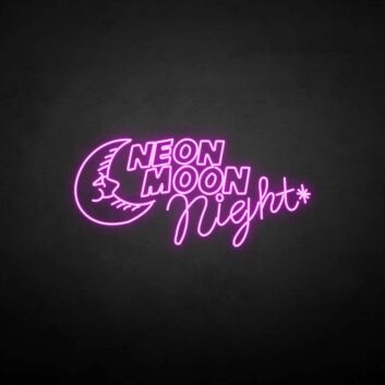 &#39;Neon moon night&#39; neon sign