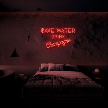 Save Water Neon Sign Promote environmental awareness