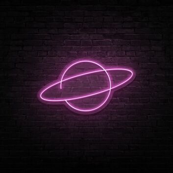 Planet Neon Sign Add a celestial and dreamy touch