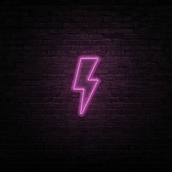 Lightning Strike Neon Sign Add an electrifying and dynamic vibe