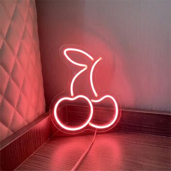Cherry Neon Sign Add a playful and fruity touch