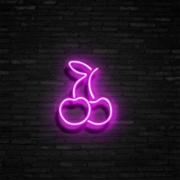 Cherry Neon Sign Add a playful and fruity touch