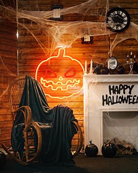 Halloween Pumpkins Neon Sign Trick or Treat