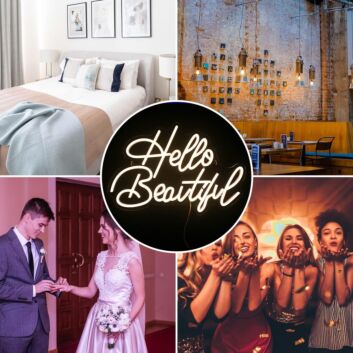 Hello Beautiful Neon Sign Bedroom Inspiration