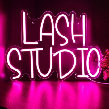 Lash Studio Two-Line LED Neon Sign