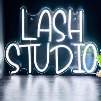 Lash Studio Two-Line LED Neon Sign