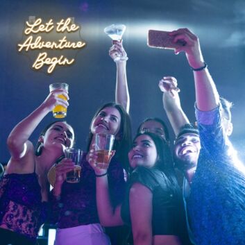 Let the Adventure Begin Neon Sign Kids Room Inspiration