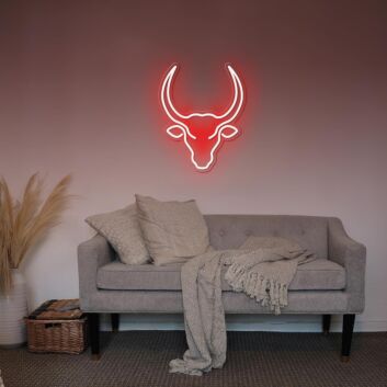 Red Sharp Long Antlers Cool Bar Neon Sign Unique Bar Decor