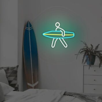 Surfer Sandy Shore Neon Sign Beach House Fun