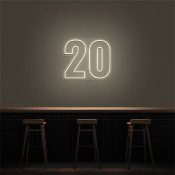 Add a Vibrant Touch to Weddings, Birthdays, and Bars with the 20 LED Neon Number Sign.
