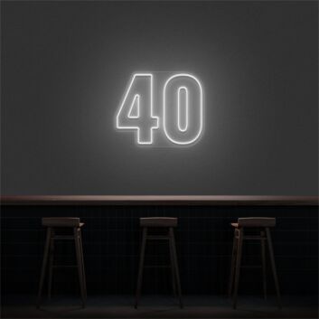 40 Number LED Neon Sign