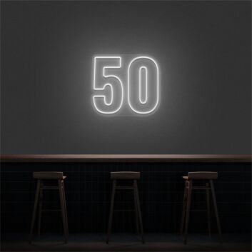 Brighten Up Your Celebrations and Spaces: 50 LED Neon Number LED Neon Sign for Weddings, Parties, and Chic Home Decor.