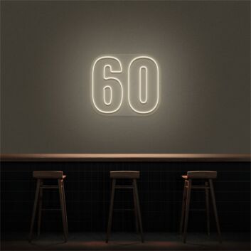 Brighten Your Celebrations and Spaces: 60 LED Neon Number LED Sign Perfect for Parties, Weddings, and Trendy Home Decor.