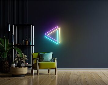 Brighten up Your Space: Art Triangle LED Neon Sign Perfect for Office, Bars, and Trendy Home Decor.
