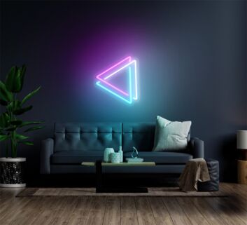Brighten up Your Space: Art Triangle LED Neon Sign Perfect for Office, Bars, and Trendy Home Decor.